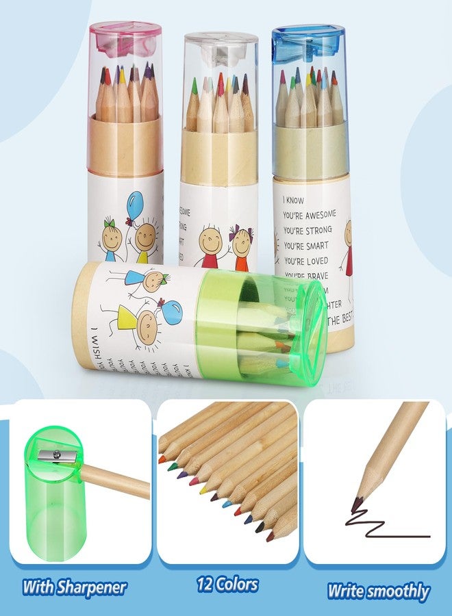 Dcocdeely 24 Pack Inspirational Colored Pencils with Sharpener in Tube, Operation Christmas Students Gift Mini Drawing Pencils Motivational Portable Pencil for Children Classroom School Supplies (24) - Image 3